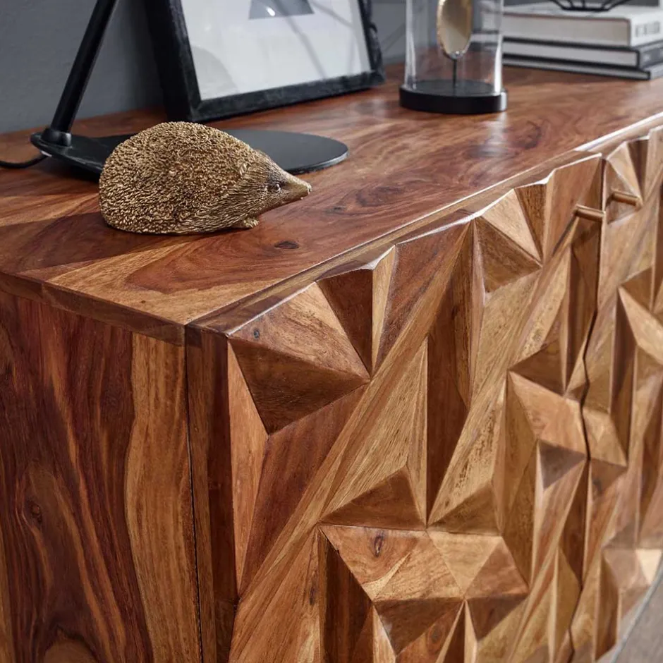 Türen-Kommode aus Sheesham Massivholz - Akke^Wohnen Best