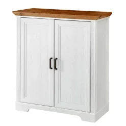 Wohnen Türen-Kommode in Weiß mit Eiche - Mehady