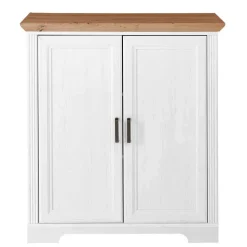 Wohnen Türen-Kommode in Weiß mit Eiche - Mehady