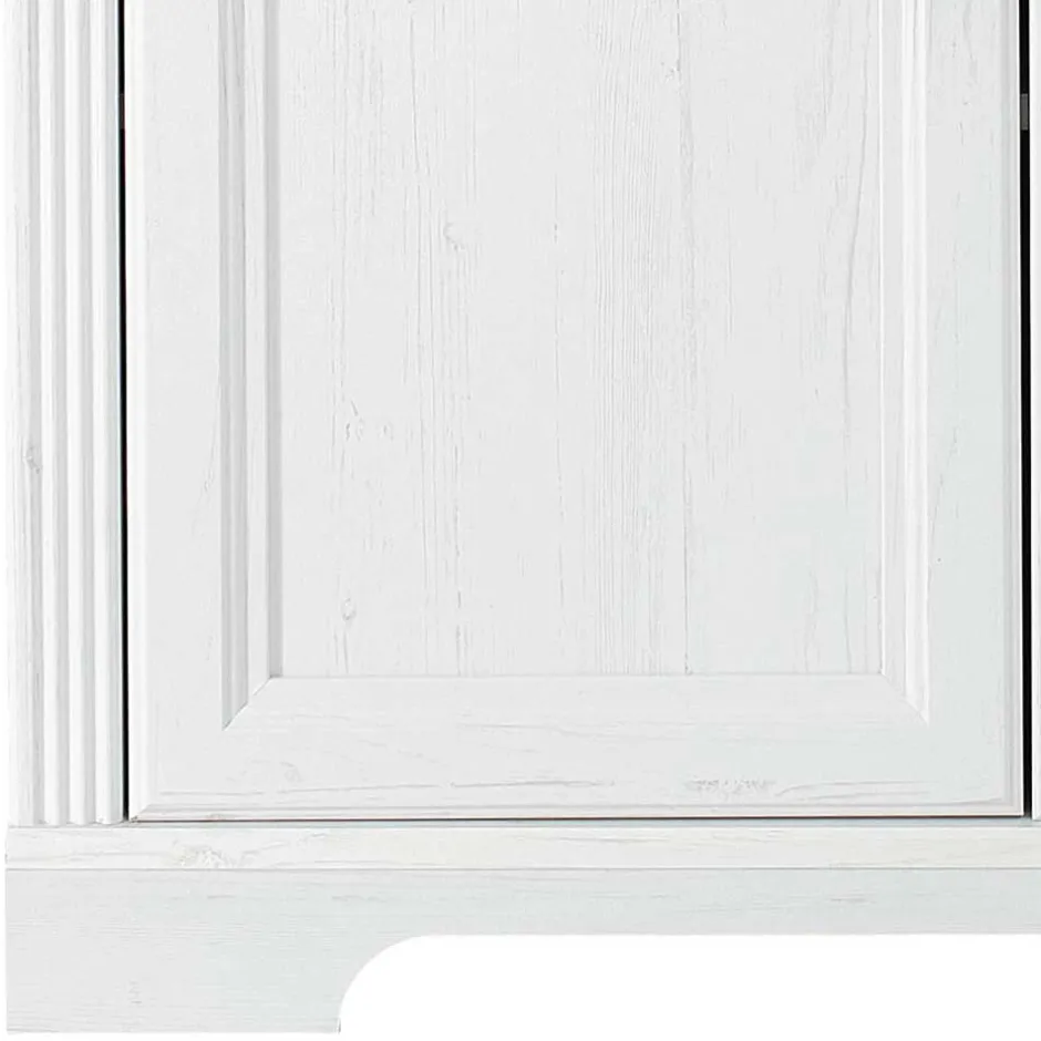 Wohnen Türen-Kommode in Weiß mit Eiche - Mehady