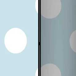 Trennwand Paravent in Hellblau mit weißen Punkten - Atlantis^Wohnen Sale