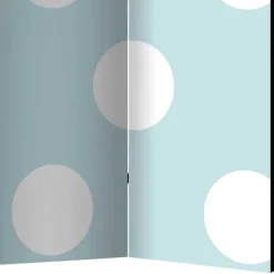 Trennwand Paravent in Hellblau mit weißen Punkten - Atlantis^Wohnen Sale
