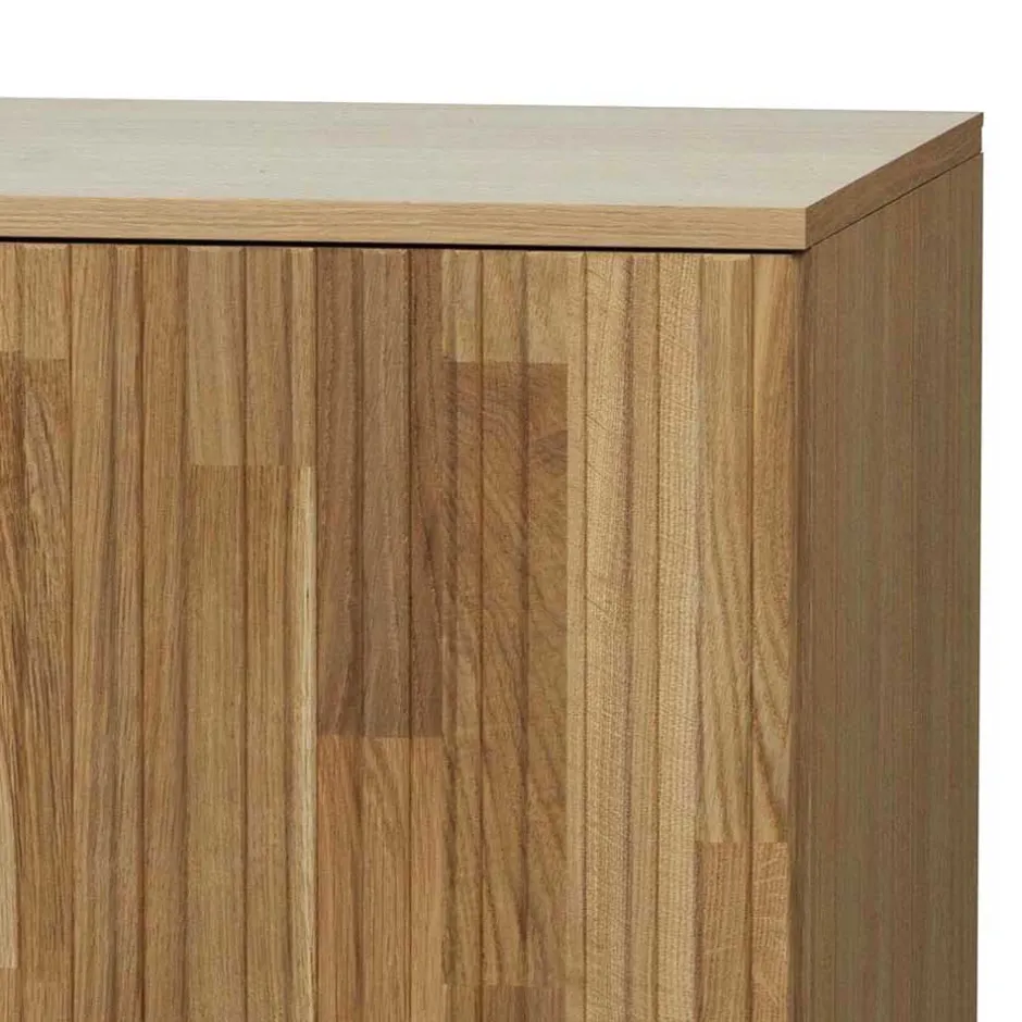 Türen-Sideboard in Eiche & Schwarz - Banyo^Wohnen Hot