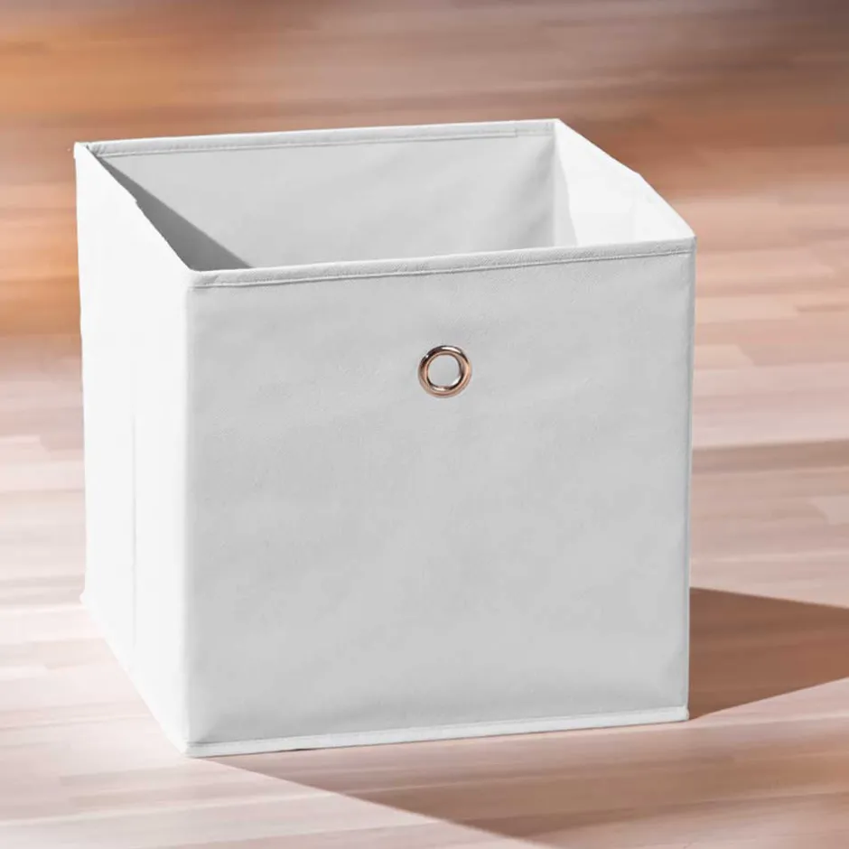 Wohnen Treppenregal Raumteiler mit 6 Textil Boxen - Charlena