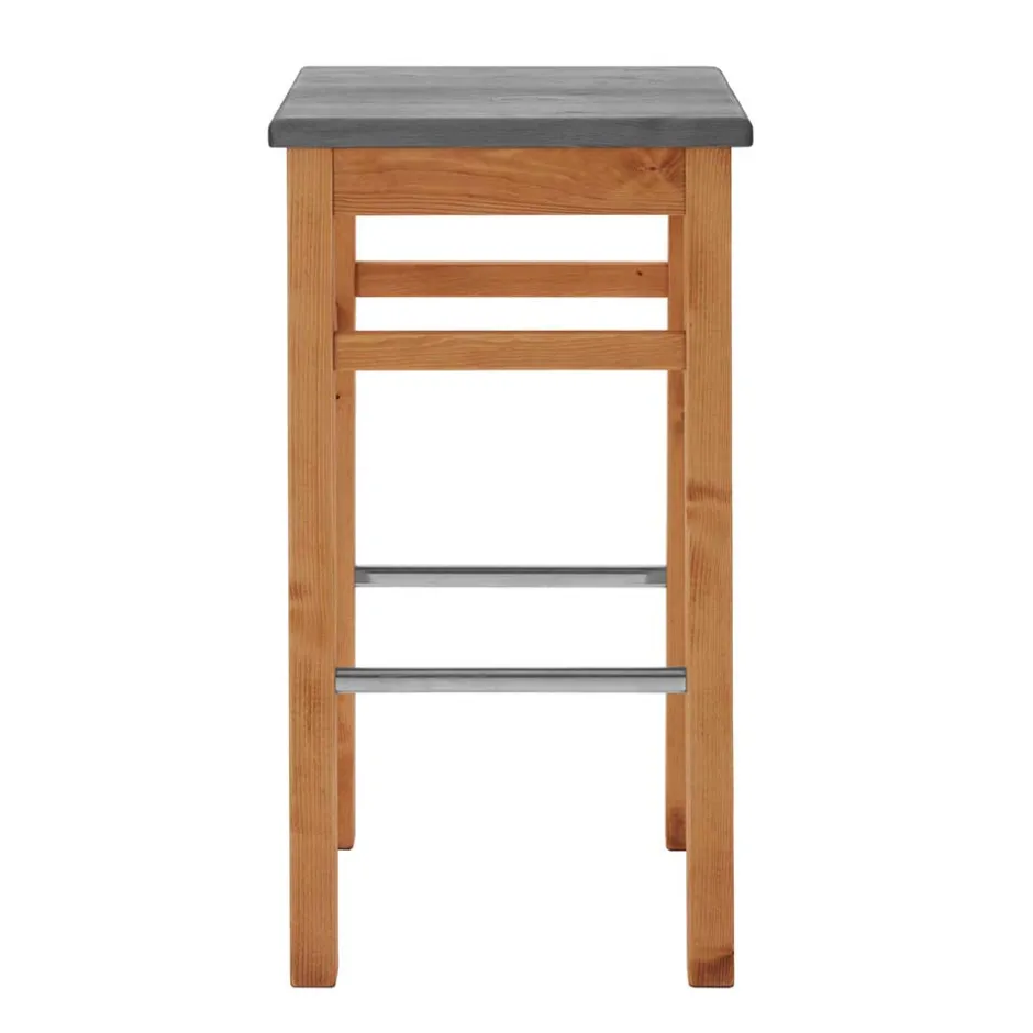 Tresenhocker in Grau und Kiefer Lauge - Ribardo^Wohnen