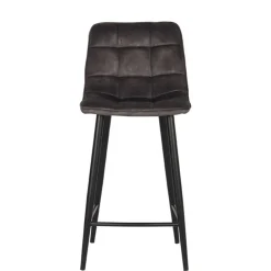 Tresenstühle in Anthrazit Veloursbezug - Varagosta (2er Set)^Wohnen Online