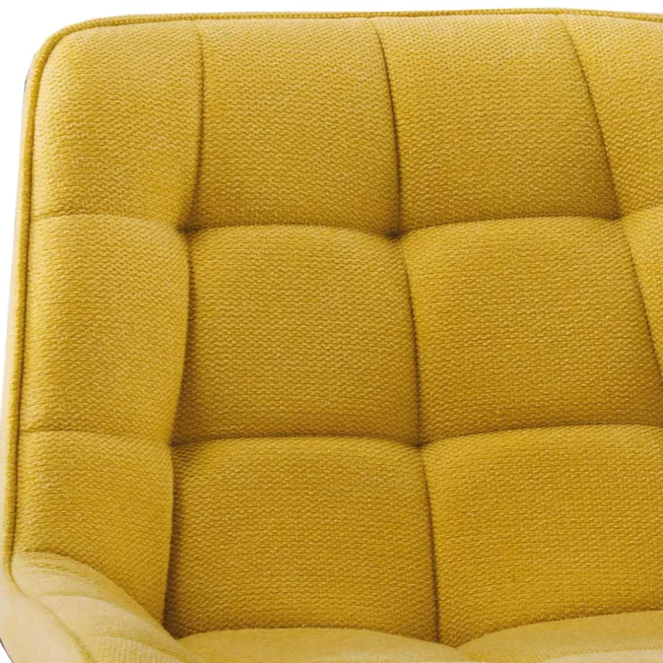 Tresenstühle in Gelb Stoff - Gonron (2er Set)^Wohnen New