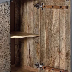 Wohnen 4-türige Design Kommode mit Mandala Schnitzerei - Synessa