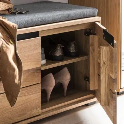 Wohnen 2-türige Garderobenbank in Eiche - Sennya