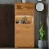 Wohnen 1-türige Highboard Vitrine aus Wildeiche - Millena