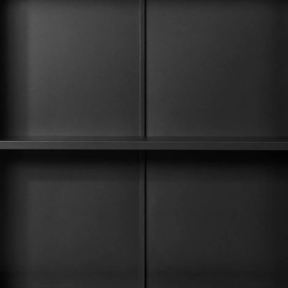 2-türige Hängevitrine in Schwarz - Entury^Wohnen Discount