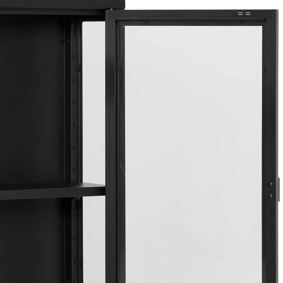2-türige Hängevitrine in Schwarz - Entury^Wohnen Discount