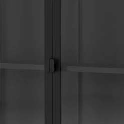 2-türige Hängevitrine in Schwarz - Entury^Wohnen Discount