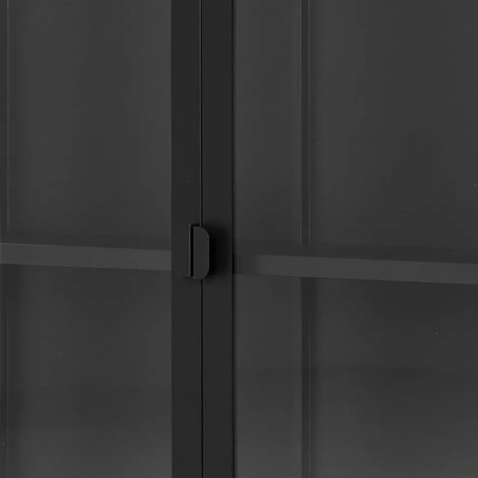 2-türige Hängevitrine in Schwarz - Entury^Wohnen Discount