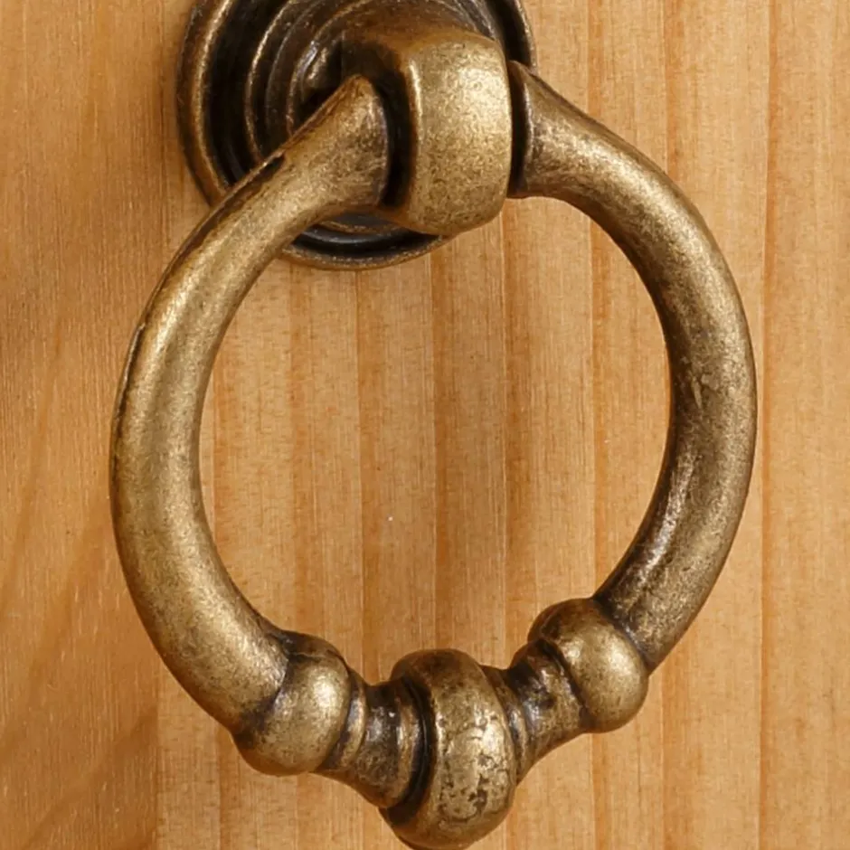 Wohnen 1-türige Kiefernholz-Vitrine im Landhausstil - Goro