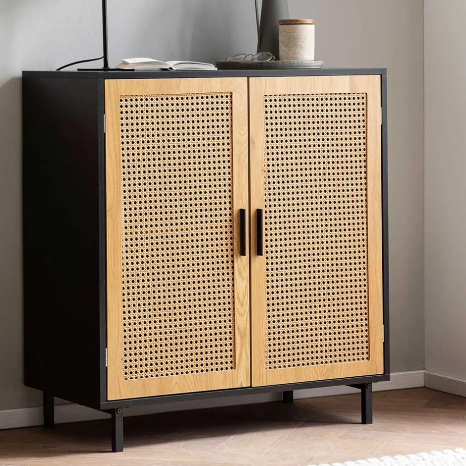 2-türige Kommode in Natur und Schwarz - Around^Wohnen Best