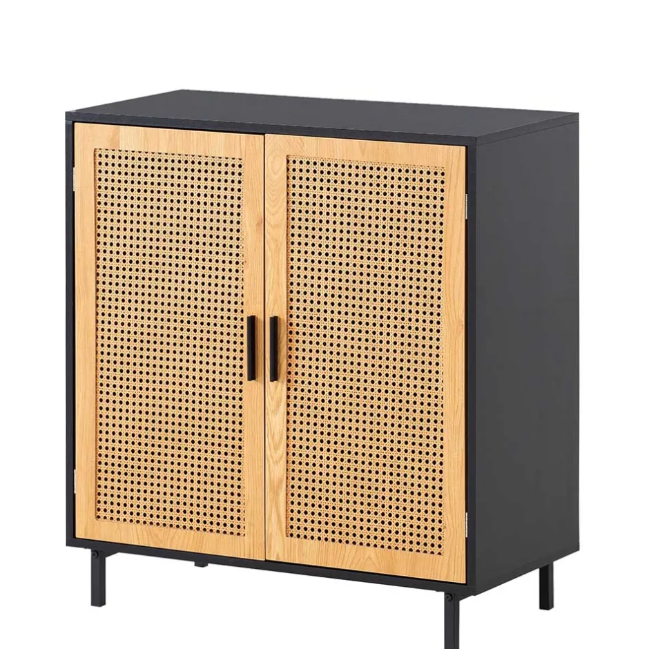 2-türige Kommode in Natur und Schwarz - Around^Wohnen Best