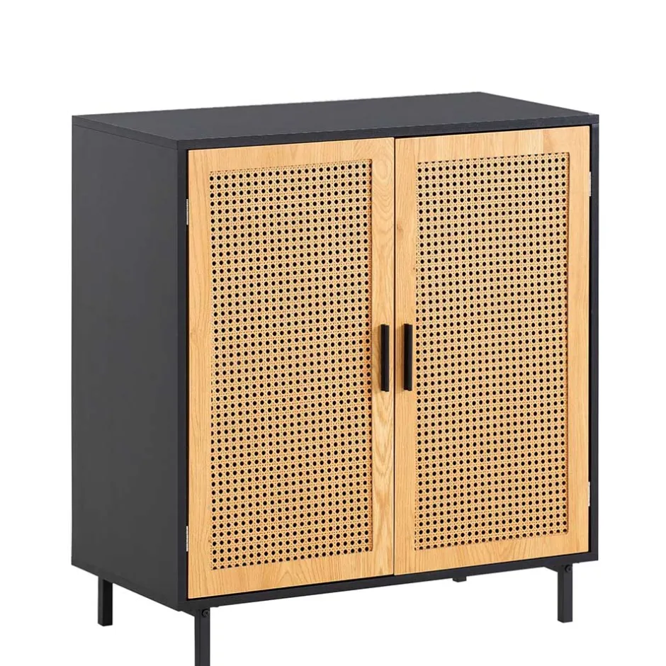 2-türige Kommode in Natur und Schwarz - Around^Wohnen Best