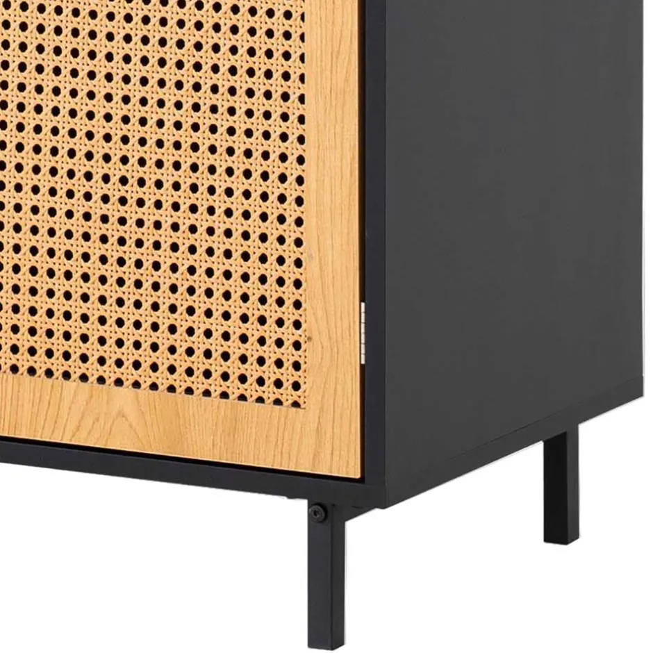 2-türige Kommode in Natur und Schwarz - Around^Wohnen Best