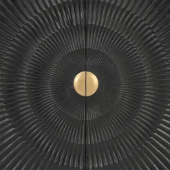 2-türige Kommode in Schwarz mit Gold - Oglio^Wohnen Best