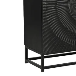 2-türige Kommode in Schwarz mit Gold - Oglio^Wohnen Best