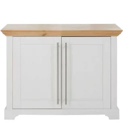 Wohnen 2-türige Kommode in Weiß & Honig - Eyzaco