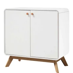 2-türige Kommode in Weiß mit Eiche - Kolreva^Wohnen Discount