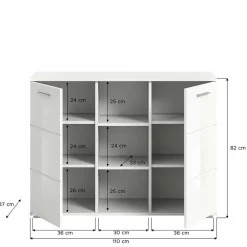2-türige Kommode mit drei offenen Fächern - Rugova^Wohnen Hot