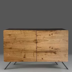 2-türige Kommode mit Eiche Furnier Front - Yestinas^Wohnen Best