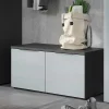 2-türige Schuhbank in Silbergrau Glas - Ilfred^Wohnen Outlet