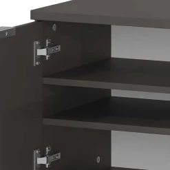 2-türige Schuhbank in Silbergrau Glas - Ilfred^Wohnen Outlet