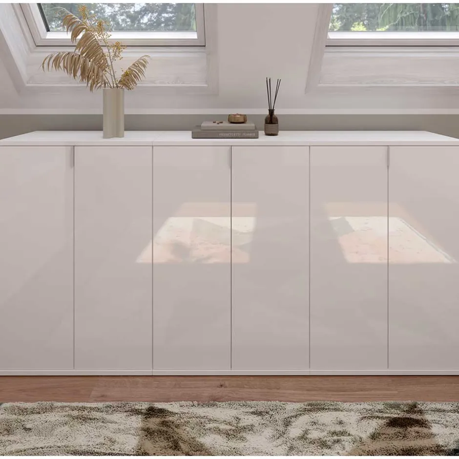 6-türige Schuhkommode in Weiß - Ejulia (dreiteilig)^Wohnen Discount