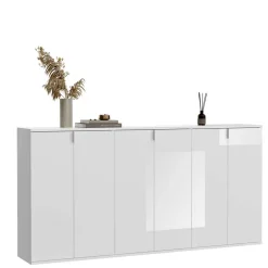 6-türige Schuhkommode in Weiß - Ejulia (dreiteilig)^Wohnen Discount