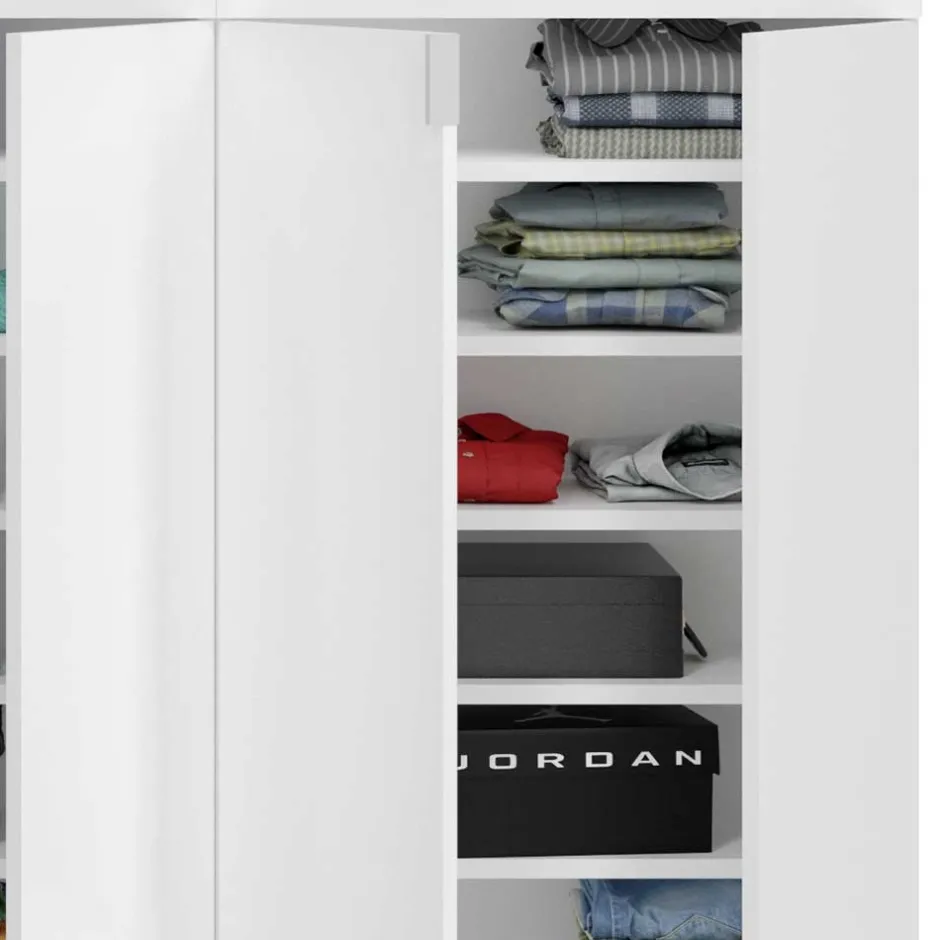 6-türige Schuhkommode in Weiß - Ejulia (dreiteilig)^Wohnen Discount