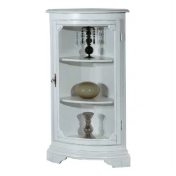Wohnen 1-türige Vintage Eckvitrine niedrig - 112 cm hoch - Zarinas
