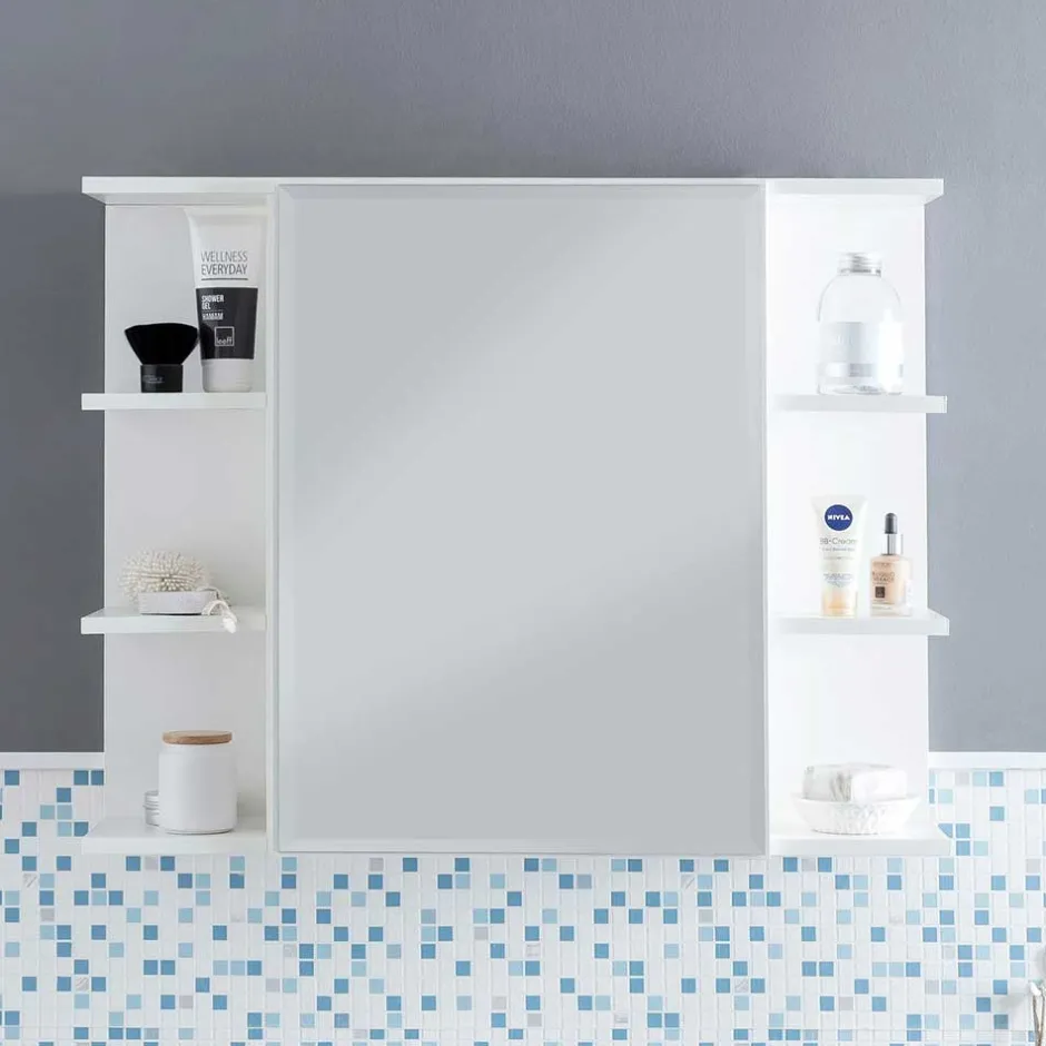 Wohnen 1-türiger Bad Spiegelschrank mit Regalen - Giulia