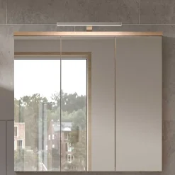 Wohnen 3-türiger Bad Spiegelschrank 80 cm breit - Steikun