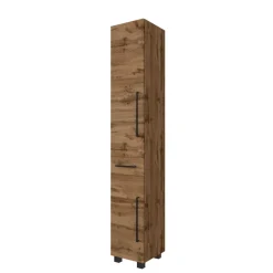 Wohnen 2-türiger Bad-Hochschrank in Holz Optik - Acrosia