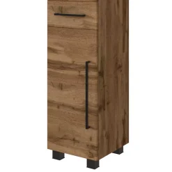 Wohnen 2-türiger Bad-Hochschrank in Holz Optik - Acrosia