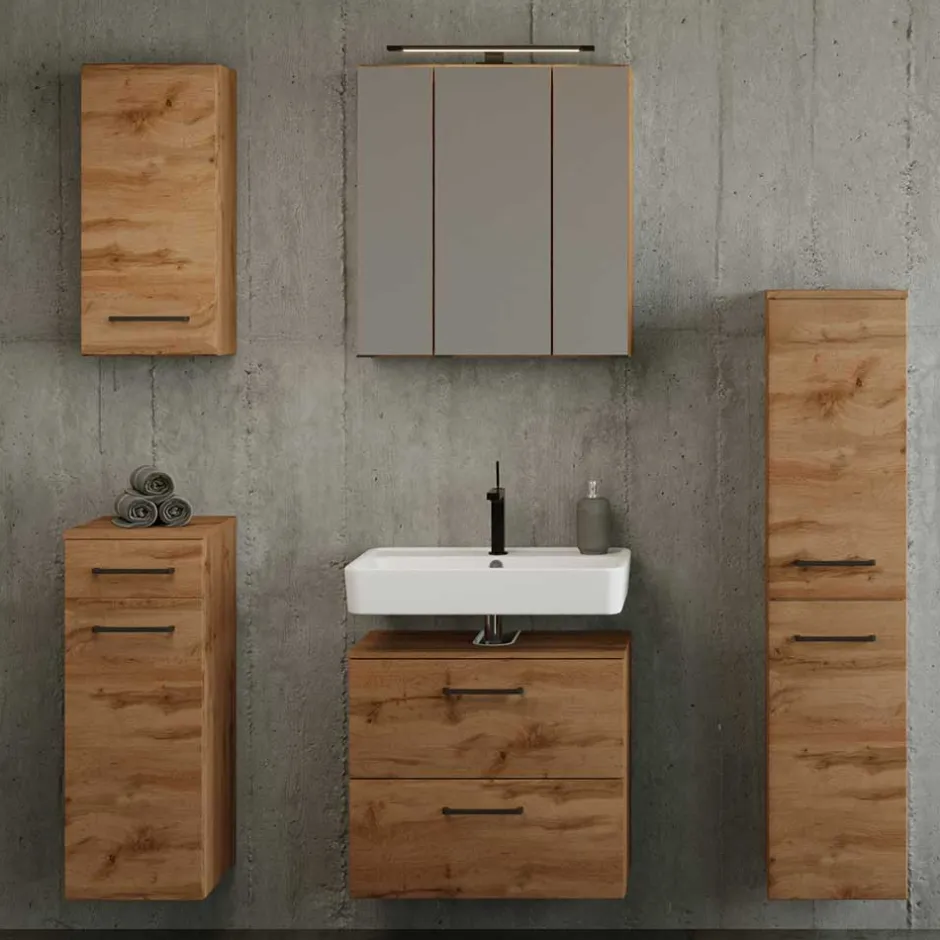 Wohnen 2-türiger Badschrank - 30x135x35 cm - Arazony