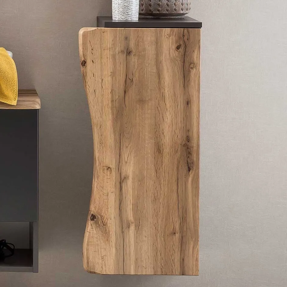 1-türiger Badschrank mit Naturkante Dekor - Breznia^Wohnen Best