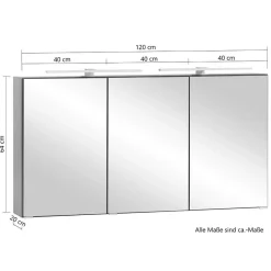 3-türiger 3D Spiegelschrank fürs Badezimmer - Drumias^Wohnen Best