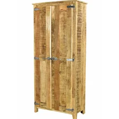 2-türiger Design Dielenschrank aus Mangobaum - Suennas^Wohnen Best