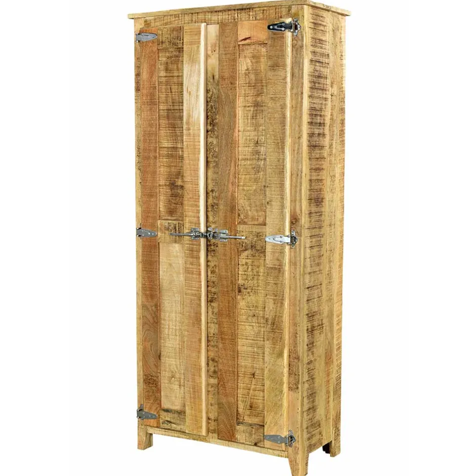 2-türiger Design Dielenschrank aus Mangobaum - Suennas^Wohnen Best