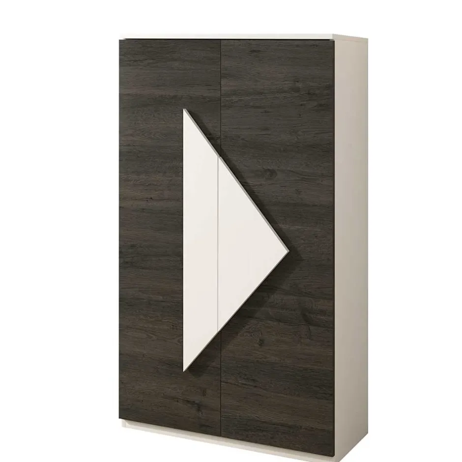 2-türiger Design Schuhschrank 74x128x34 cm - Fredo^Wohnen Discount