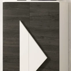 2-türiger Design Schuhschrank 74x128x34 cm - Fredo^Wohnen Discount