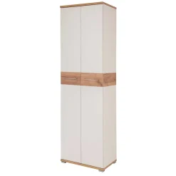 2-türiger Dielenschrank in Weiß & Eiche - Vicanossa^Wohnen Discount