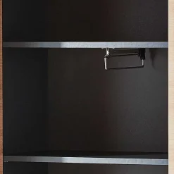 Wohnen 2-türiger Dielenschrank mit Spiegel & Wildeiche Dekor - Kuetra