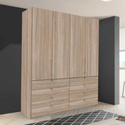 2-türiger Falttüren Schrank mit acht Schubladen - Zayun^Wohnen Discount