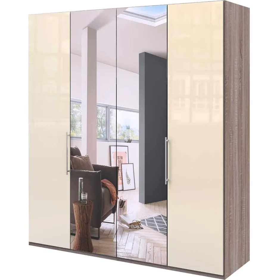 2-türiger Falttürenschrank mit Spiegel - Gauri^Wohnen Sale